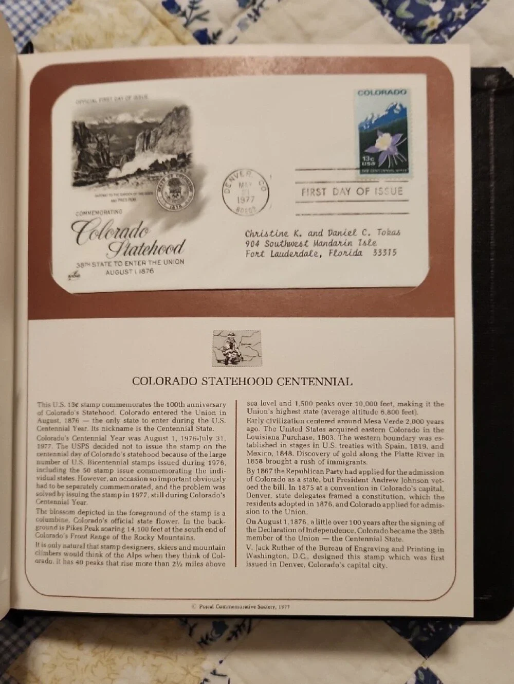 U.S. First Day Covers & Special Covers Collector Album - Black